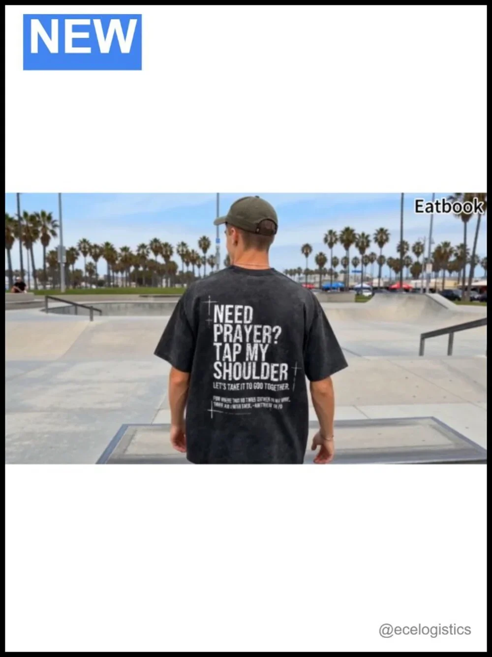 Faith Bible Verse Vintage Acid Wash Graphic Tee for Men